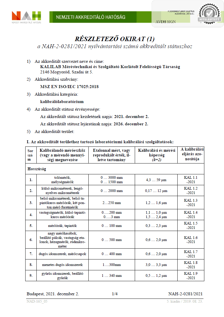 Részletező Okirat Részletező Okirat